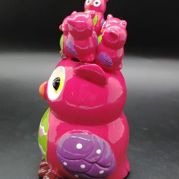 Owl cocktail fork set with owl holder - Picture 3 of 16